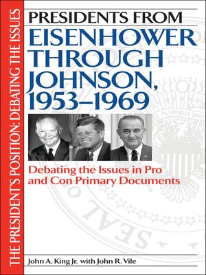 cover image of Presidents from Eisenhower through Johnson, 1953-1969